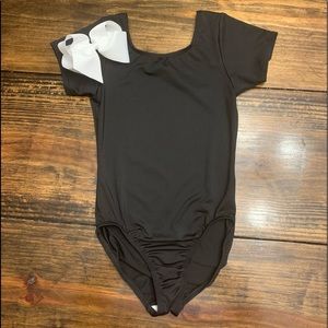 Moret Active Girl Solid Black Leotard (L)